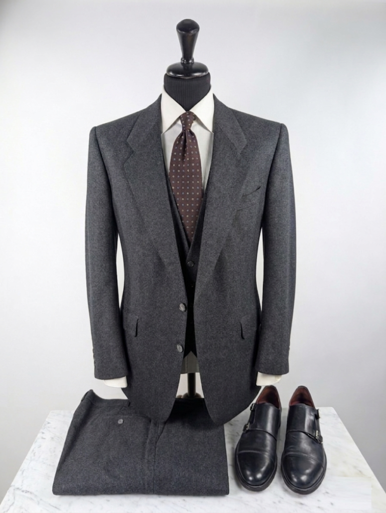 Completo Made In Italy | Fumo Di Londra | Flanella Di Lana | 54~56