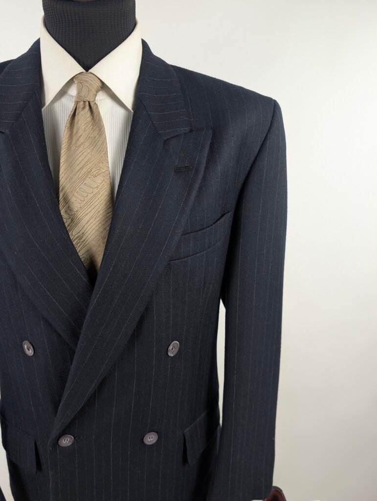 Completo Vintage | Blu Navy | Flanella Di Lana | ~52