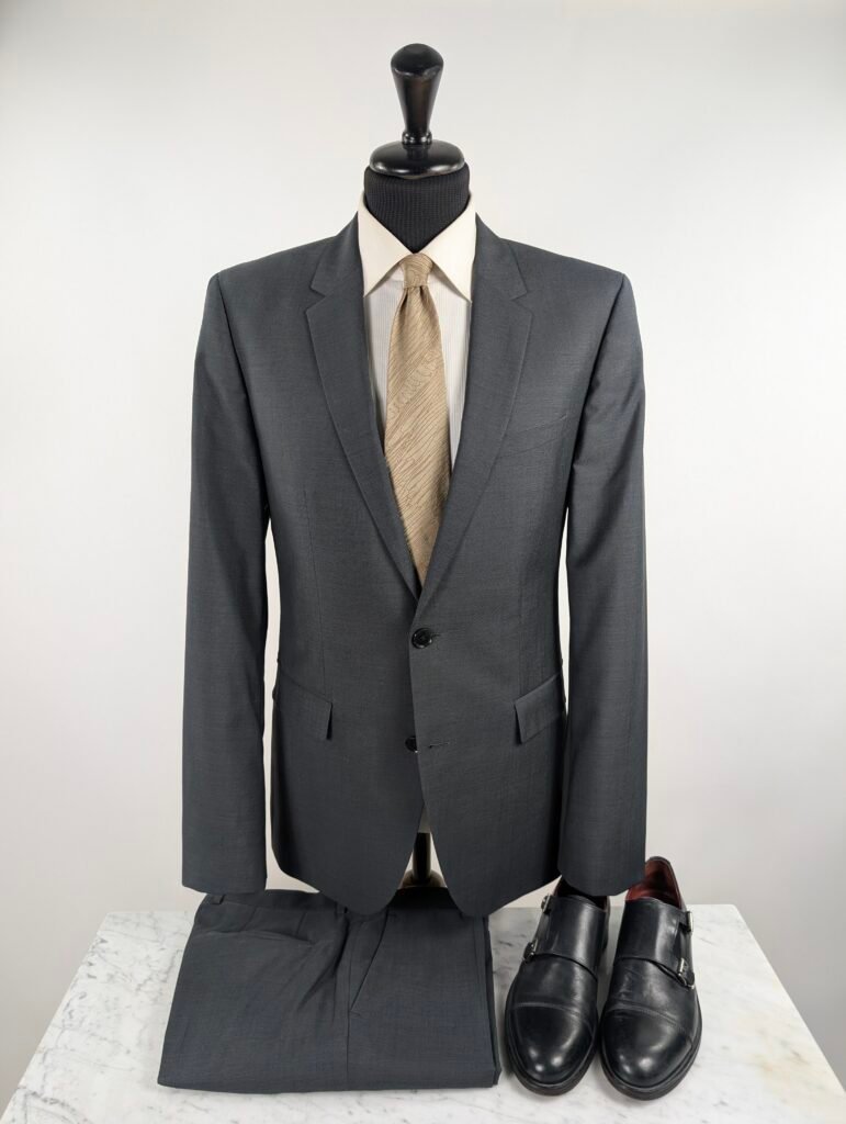 Completo Hugo Boss | Grigio Medio | Pura Lana Vergine | 50