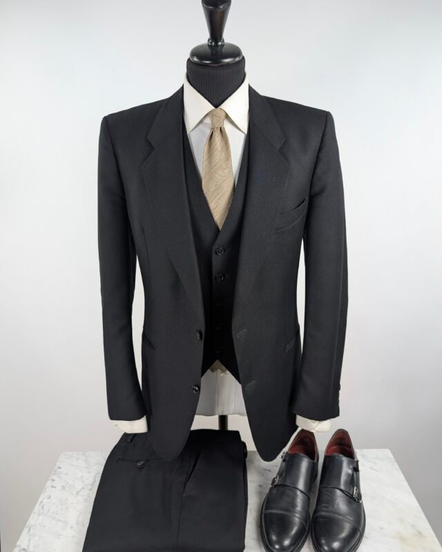 Completo Made In Italy | Nero | Flanella Di Lana | 50